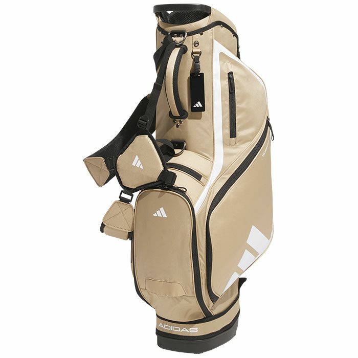 アディダス adidas　メンズ 軽量 ロゴ スタンド キャディバッグ IKL14 IW3611 ヘンプ/ホワイト　2024年モデル 詳細1