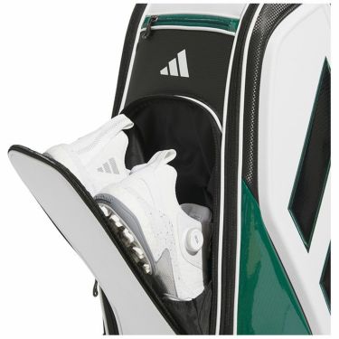 アディダス adidas　メンズ スリーバー ダイナミック キャディバッグ MMT77 IT3191 ホワイト/カレッジグリーン/ブラック　2024年モデル 詳細3