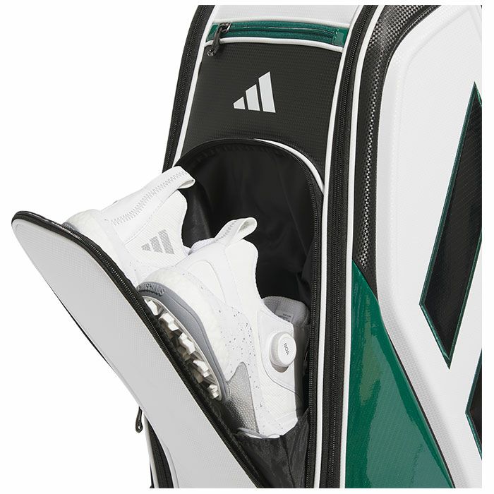 アディダス adidas　メンズ スリーバー ダイナミック キャディバッグ MMT77 IT3191 ホワイト/カレッジグリーン/ブラック　2024年モデル 詳細3
