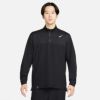 ナイキ NIKE　メンズ Dri-FIT 長袖 ハーフジップ ジャケット FD5771 010 ブラック/ブラック/ホワイト　2024モデル ブラック（010）