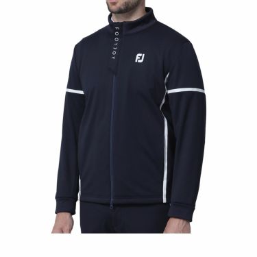 フットジョイ FootJoy　メンズ 防風 ラインデザイン 裏フリース ストレッチ 長袖 ボンディング フルジップ ジャケット FJ-F23-O04　2023年モデル 詳細3