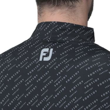 フットジョイ FootJoy　メンズ 総柄 ロゴプリント 4WAYストレッチ 長袖 モックネックシャツ FJ-F23-S15　2023年モデル 詳細4