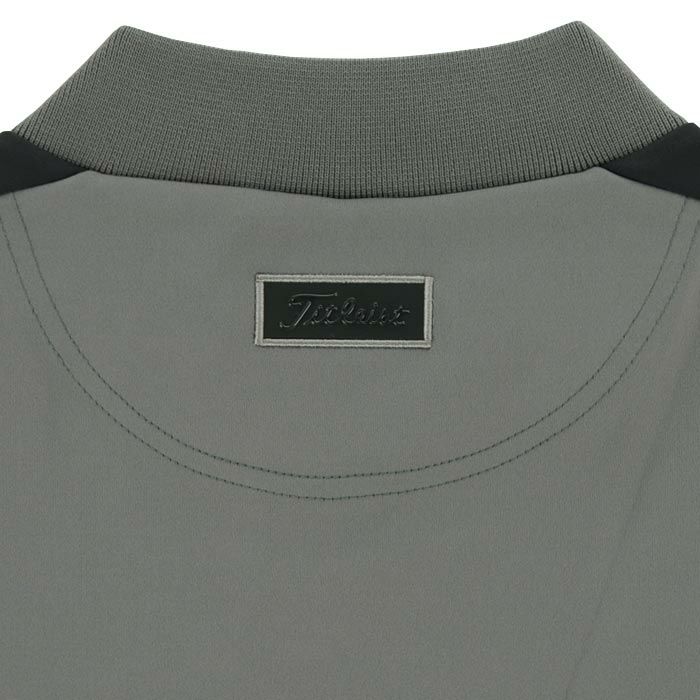 タイトリスト Titleist　メンズ 防風 ストレッチ 配色切替 長袖 リブ衿 モックネックシャツ TKPMT303J　2023年モデル 詳細4