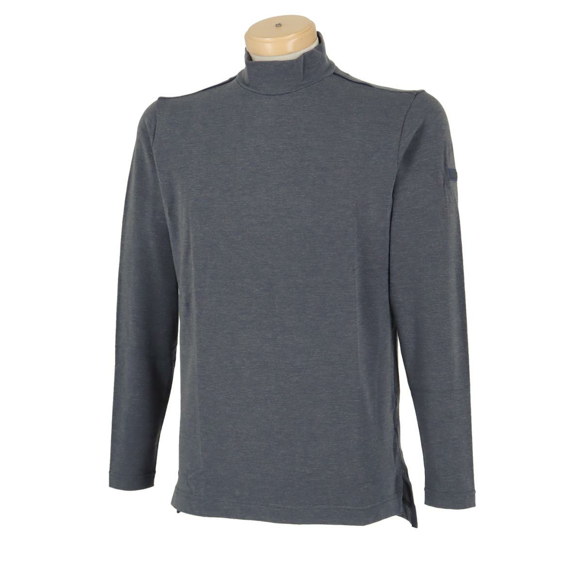 タイトリスト Titleist　メンズ 杢調 ストレッチ 吸湿発熱素材 長袖 モックネックシャツ TKPMT308J　2023年モデル ネイビー（66）