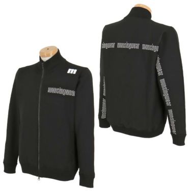 マンシングウェア Munsingwear　メンズ ENVOY 防風 ロゴライン 長袖 フルジップ ニット ジャケット MEMWJL01　2023年モデル 詳細2