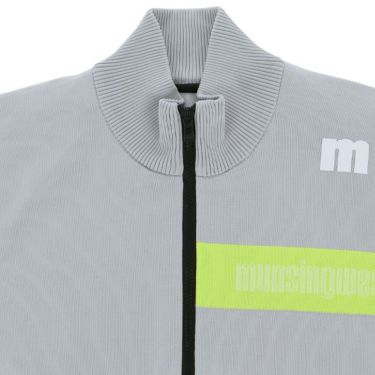 マンシングウェア Munsingwear　メンズ ENVOY 防風 ロゴライン 長袖 フルジップ ニット ジャケット MEMWJL01　2023年モデル 詳細3