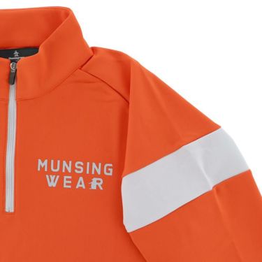 マンシングウェア Munsingwear　メンズ 配色切替 UVカット 裏起毛 長袖 ハーフジップシャツ MGMWJB08　2023年モデル 詳細5