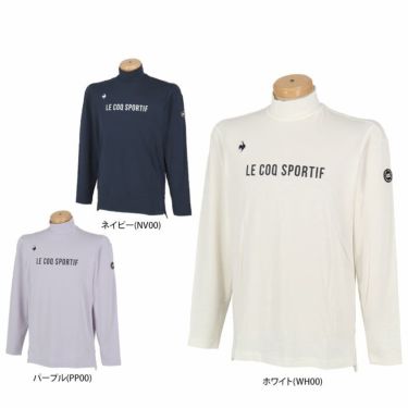 ルコック Le coq sportif　メンズ ロゴデザイン ストレッチ 長袖 モックネックシャツ QGMWJB12　2023年モデル 詳細1