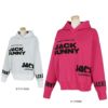 ジャックバニー Jack Bunny!!　レディース ロゴジャカード 長袖 ドロップショルダー ニット フーディー 263-4272934　2024年モデル