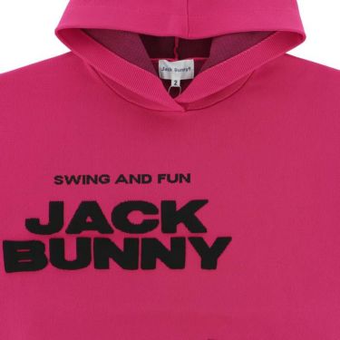 ジャックバニー Jack Bunny!!　レディース ロゴジャカード 長袖 ドロップショルダー ニット フーディー 263-4272934　2024年モデル 詳細4