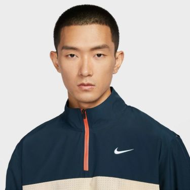 ナイキ NIKE　メンズ Dri-FIT 長袖 ハーフジップ ジャケット FQ1156 126 サンドドリフト/アーモリーネイビー/ビンテージコーラル/ホワイト　2024モデル 詳細2