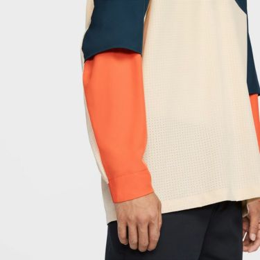 ナイキ NIKE　メンズ Dri-FIT 長袖 ハーフジップ ジャケット FQ1156 126 サンドドリフト/アーモリーネイビー/ビンテージコーラル/ホワイト　2024モデル 詳細3