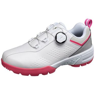 adidas ゴルフシューズ BOAシステム ホワイト/ピンク アディダス