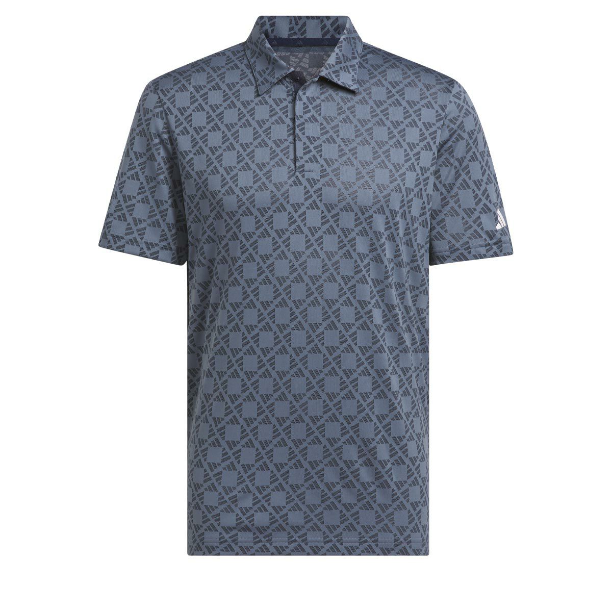 アディダス adidas　メンズ ULTIMATE365 総柄 ロゴジャガード 半袖 ポロシャツ JTX61　2024年モデル カレッジネイビー（JE1418）