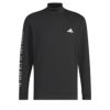 アディダス adidas　メンズ ULTIMATE365 ロゴプリント ストレッチ 長袖 モックネックシャツ JTY67　2024年モデル ブラック（IM6406）