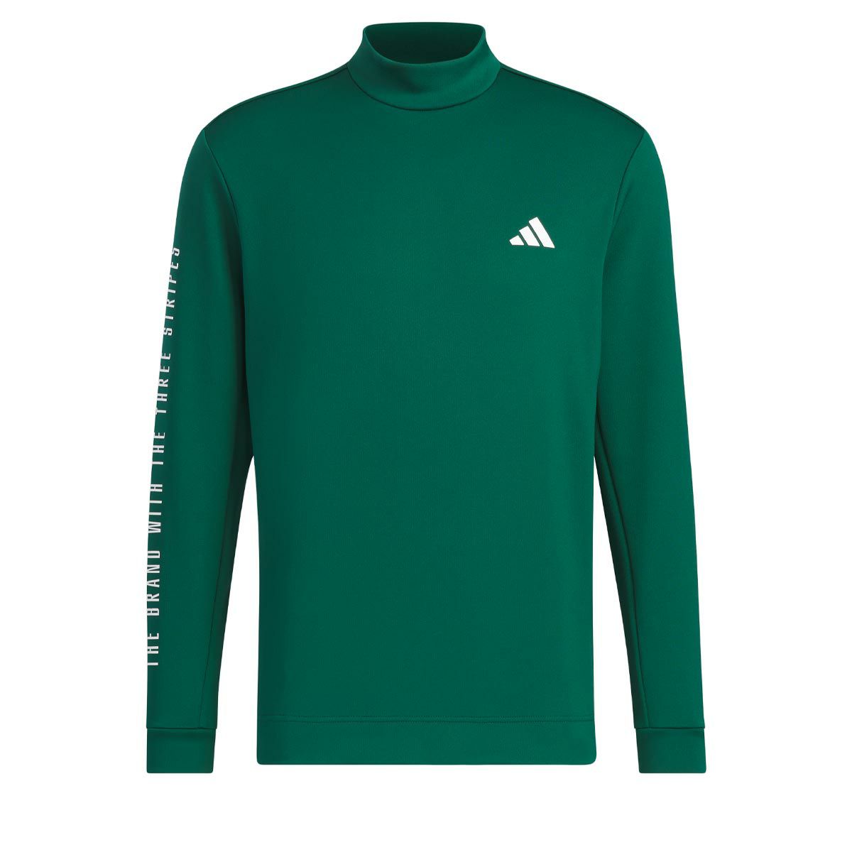 アディダス adidas　メンズ ULTIMATE365 ロゴプリント ストレッチ 長袖 モックネックシャツ JTY67　2024年モデル カレッジグリーン（IM6408）