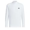 アディダス adidas　メンズ ULTIMATE365 ロゴプリント ストレッチ 長袖 モックネックシャツ JTY67　2024年モデル ホワイト（IM6409）