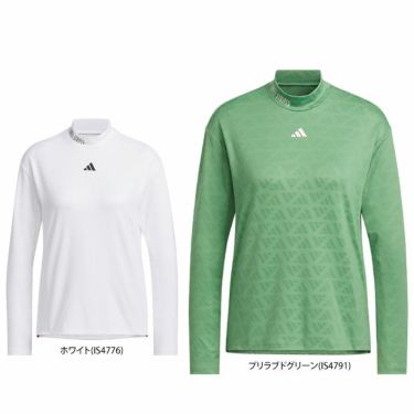 アディダス adidas　レディース ULTIMATE365 ロゴジャガード ストレッチ 長袖 モックネックシャツ JTC17　2024年モデル 詳細1