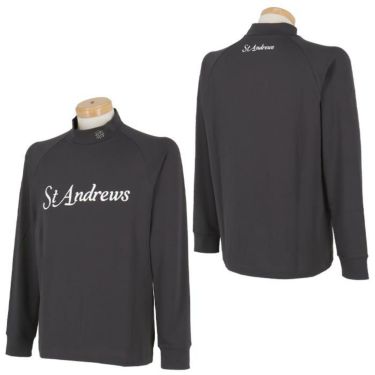 セントアンドリュース St ANDREWS　メンズ ベア天竺 ロゴプリント 長袖 ハイネックシャツ 042-4266951　2024年モデル 詳細2