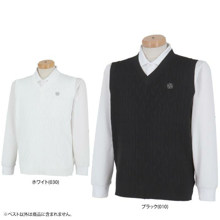 セントアンドリュース St ANDREWS メンズ 軽量 斜め柄 Vネック ニット 