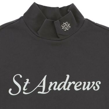 セントアンドリュース St ANDREWS　レディース ベア天竺 ラメロゴプリント 長袖 ハイネックシャツ 043-4266952　2024年モデル 詳細3