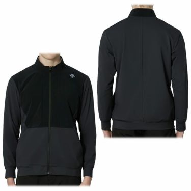 デサントゴルフ DESCENTE GOLF　メンズ ロゴデザイン ジャージー 生地切替 ストレッチ 長袖 フルジップ ジャケット DG4FJG01M　2024年モデル 詳細2