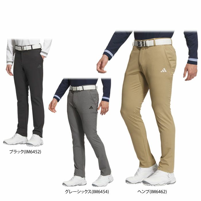 アディダス adidas　メンズ ULTIMATE365 撥水 防風 ロゴプリント EXストレッチ テーパード ロングパンツ JTY53　2024年モデル