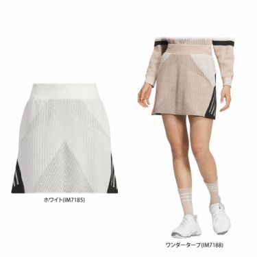 アディダス adidas　レディース ULTIMATE365 アーカイブグラフィック インナーパンツ一体型 ニット スカート JSB88　2024年モデル 詳細1