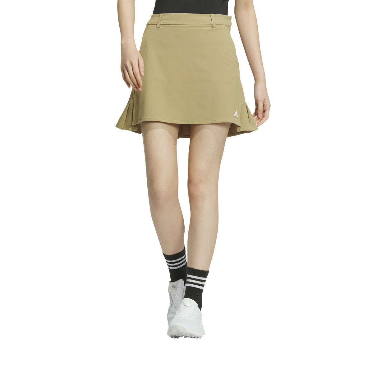 アディダス adidas　レディース ULTIMATE365 撥水 防風 バックプリーツ ストレッチ インナーパンツ一体型 スカート JTC15　2024年モデル ヘンプ（IS4749）