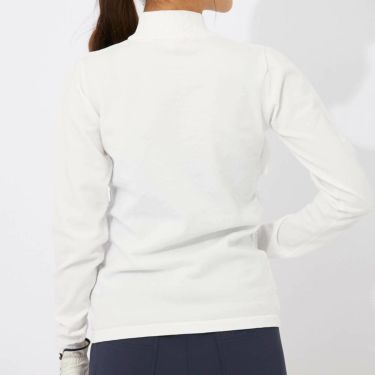 マリクレール marie claire　レディース フリル 切替デザイン ロゴジャカード 長袖 モックネック セーター 733-771　2023年モデル 詳細9