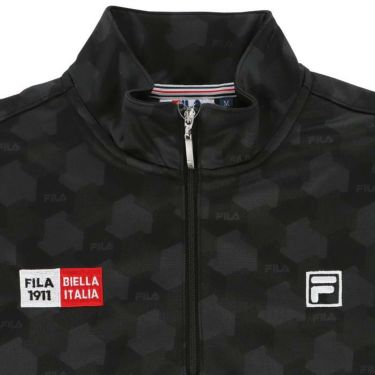 フィラ FILA　メンズ ロゴ刺繍 カモ柄 裏起毛 ストレッチ 長袖 ハーフジップシャツ 783-508　2023年モデル 詳細3