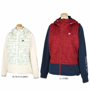 フィラ FILA　レディース 撥水 防風 中綿入り フード付き フルジップ ベスト & 長袖 フルジップ ブルゾン 793-203-2　2023年モデル 詳細1