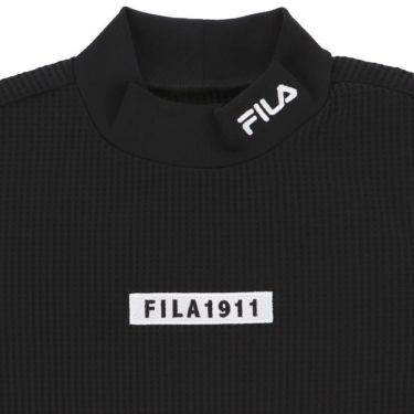 フィラ FILA　レディース ロゴ刺繍 ワッフル生地 ストレッチ 長袖 ハイネックシャツ 793-505　2023年モデル 詳細3