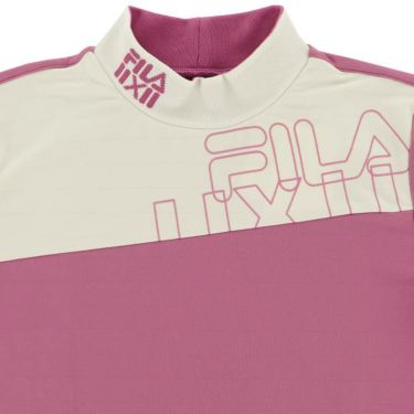 フィラ FILA　レディース ロゴデザイン バイカラー ストレッチ 長袖 リブ衿 ハイネックシャツ 793-543　2023年モデル 詳細3