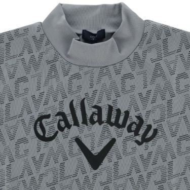 キャロウェイ Callaway　メンズ ドットロゴ 総柄 半袖 モックネックシャツ C24217103　2024年モデル 詳細3