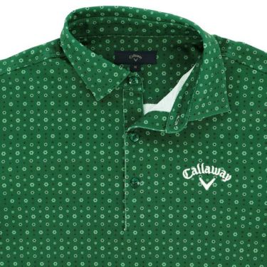 キャロウェイ Callaway　メンズ フラワープリント 総柄 鹿の子 長袖 ポロシャツ C24233107　2024年モデル 詳細3