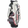 ルコック Le coq sportif　メンズ グラフィックデザイン キャディバッグ LG4FCB02M WHNV ホワイト×ネイビー　2024年モデル