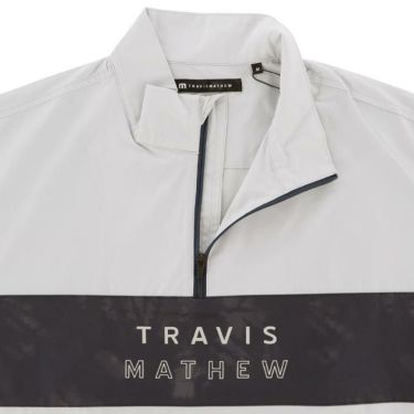 トラヴィスマシュー Travis Mathew　メンズ ロゴプリント 生地切替 2WAYストレッチ 半袖 クォータージップ ジャケット 7AK005　2024年モデル 詳細3