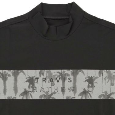 トラヴィスマシュー Travis Mathew　メンズ チェストプリント パームツリー柄 ストレッチ 長袖 モックネックシャツ 7AK020　2024年モデル 詳細3