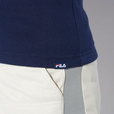 フィラ FILA　レディース 配色切替 裏起毛 ロゴプリント ストレッチ 長袖 ハーフジップシャツ 794-504　2024年モデル 詳細5