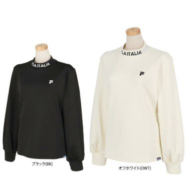 フィラ FILA　レディース 裏起毛 ストレッチ 長袖 リブ衿 モックネックシャツ 794-560　2024年モデル 詳細1