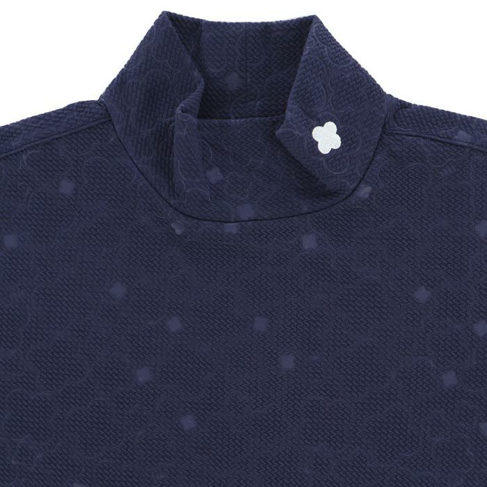 マリクレール marie claire　レディース フラワーエンボス 総柄 UVカット 長袖 モックネックシャツ 734-527　2024年モデル 詳細3