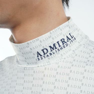 アドミラル Admiral　メンズ ビッグランパント刺繍 総柄 裏微起毛 長袖 ハイネックシャツ ADMA476　2024年モデル 詳細3