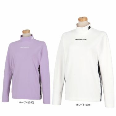 ニューバランスゴルフ　レディース SPORT ロゴテープ ストレッチ 長袖 モックネックシャツ 012-4267505　2024年モデル 詳細1