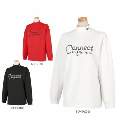 ナノ・ユニバース　レディース ロゴプリント ストレッチ 長袖 モックネックシャツ 045-4266601　2024年モデル 詳細1