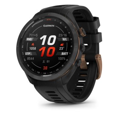 Garmin ガーミン　Approach S70 47mm ブラック ブロンズ エディション AMOLEDディスプレイ Suica対応 010-02746-71 詳細2