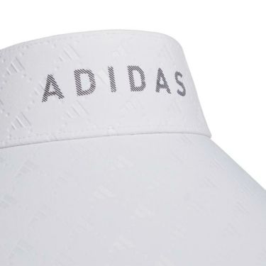 アディダス adidas　レディース モノグラム柄 ワイド サンバイザー JTC23 IS4856 ホワイト　2024年モデル 詳細2