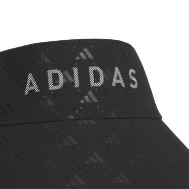 アディダス adidas　レディース モノグラム柄 ワイド サンバイザー JTC23 IS4857 ブラック　2024年モデル 詳細2