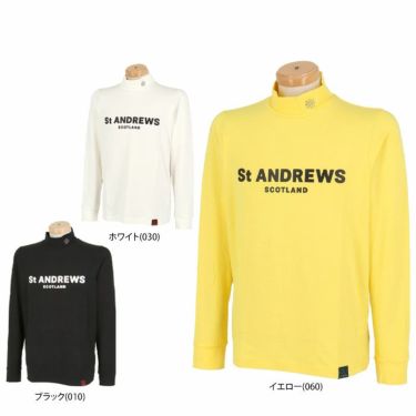 セントアンドリュース St ANDREWS　メンズ ロゴプリント ストレッチ 長袖 ハイネックシャツ 042-4266151　2024年モデル 詳細1