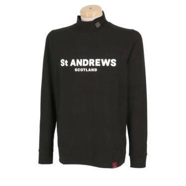 セントアンドリュース St ANDREWS　メンズ ロゴプリント ストレッチ 長袖 ハイネックシャツ 042-4266151　2024年モデル 詳細2